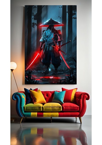 Yalnız Samuray V4 :)) Ev Duvar Salon Güzellik Salonu Ofis Dükkan Dekarasyon Kanvas Tablo