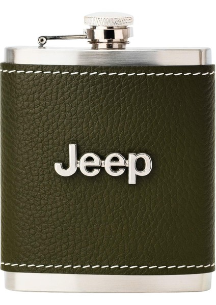 Jeep Logolu Hediye Kutusu Deri Kılıflı 8 Oz Çelik Matara Siyah Şapka Seti modelleri