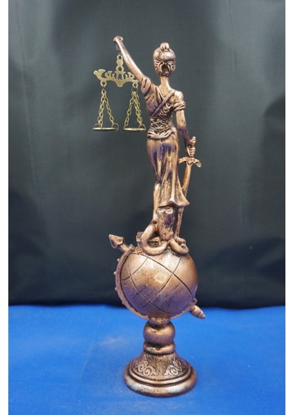 Themis Adalet Terazisi Heykeli – 35 cm Dekoratif Ev & Ofis Biblosu Bakır fırsatları