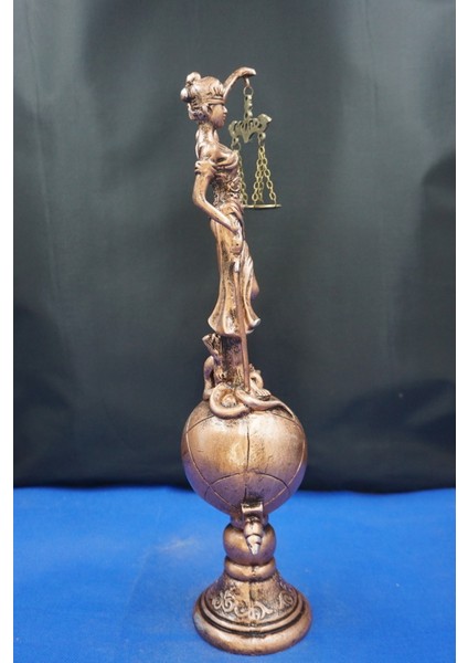 Themis Adalet Terazisi Heykeli – 35 cm Dekoratif Ev & Ofis Biblosu Bakır indirimleri