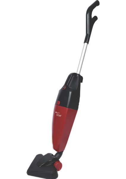 Kırmızı Elektrikli Dikey Süpürge AU3401 Star, Güçlü Temizlik ve Kolay Kullanım