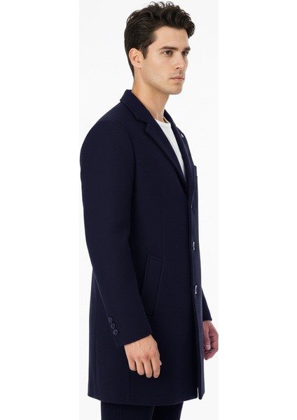 Slim Fit Sivri Yaka Erkek Koyun Yünlü Kaban fiyatları