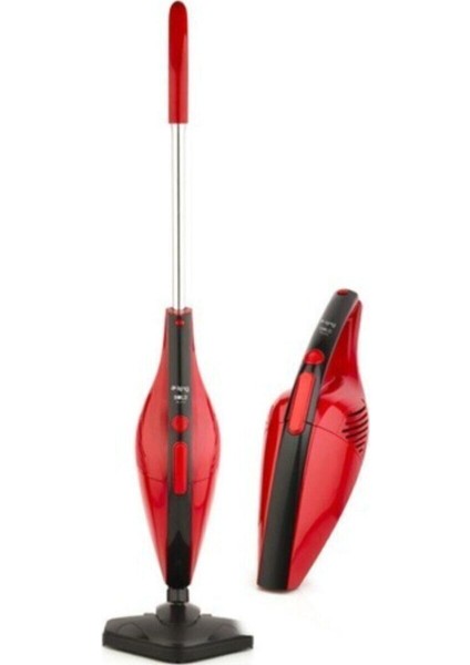 Kırmızı 800 W Dikey Elektrikli Süpürge, Hafif ve Güçlü Temizlik Aleti