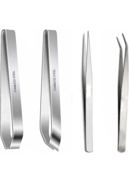 Şef Cımbızı Seti 5li Düz ve Eğik Şef Cımbızı Balık Cımbızı Yassı Düz Penset Gıda Pastacılık Cımbızı modelleri