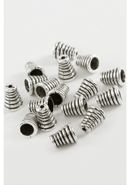 Zengezur 1 cm Çizgili Tesbih Ara Aparatı 50 Gram-Gümüş Rengi