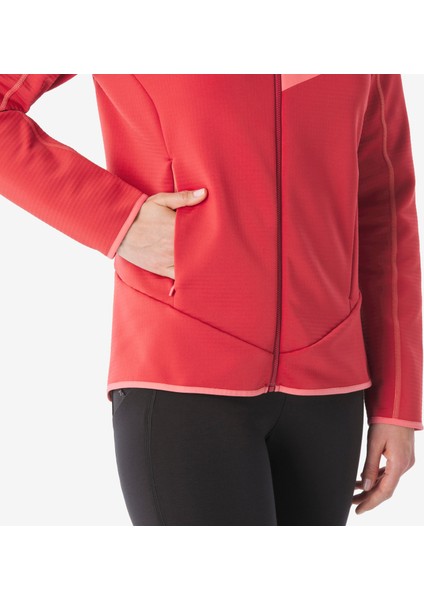 Quechua Kadın Outdoor Polar Mont - Kırmızı - MH500 fırsatları