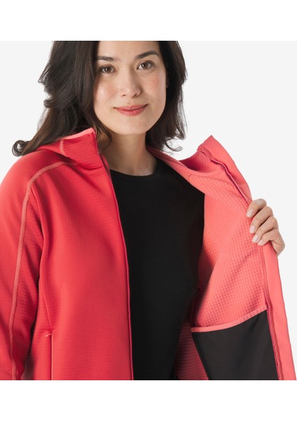 Quechua Kadın Outdoor Polar Mont - Kırmızı - MH500 indirimleri