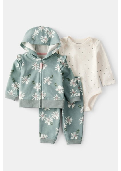 Kız Bebek Mint 3lü Hırkalı