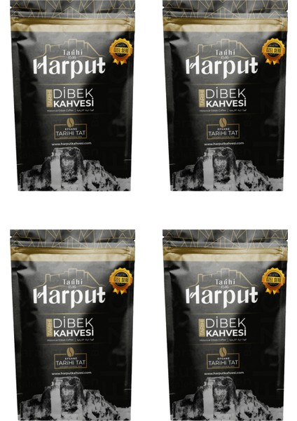 Tarihi Harput 4x 200 gr Doğal Dibek Kahvesi | Geleneksel Yumuşak Içim & Bol Köpüklü