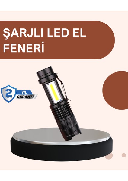 Allzey Alüminyum Gövdeli 2000 Lümen Güçlü LED El Feneri