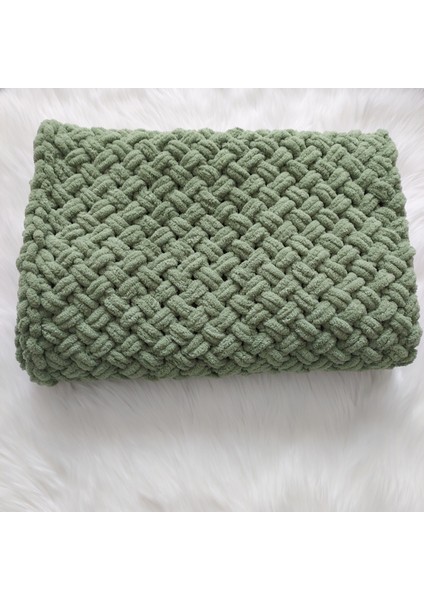 El Örgüsü Puffy Peluş Bebek Battaniyesi 100*100 cm modelleri