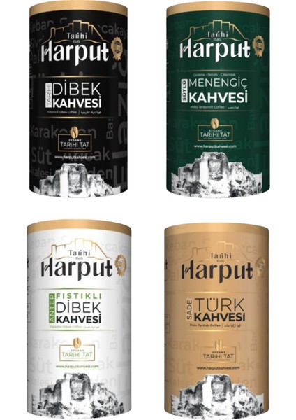 Dibek, Fıstıklı Dibek, Menengiç & Türk Kahvesi 4’lü Set 4X250 gr | Doğal & Yöresel Hediyelik Paket
