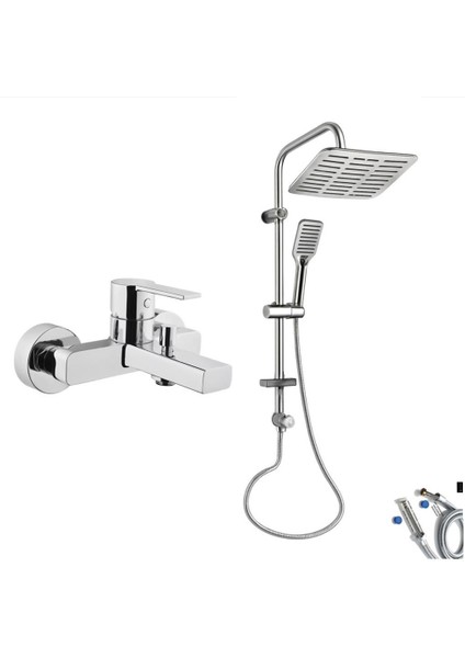 Flo S Banyo Bataryası + Doppo Siena Lux Tepe Duş Sistemi