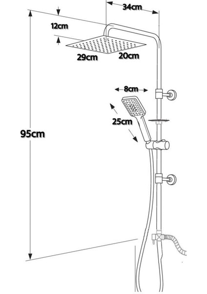 Flo S Banyo Bataryası + Doppo Siena Lux Tepe Duş Sistemi fırsatları
