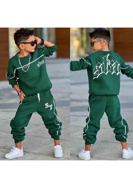 Erkek Çocuk 3 Iplik Şardonlu Alt Üst Eşofman TAKIMI-43113-Y fiyatları