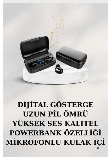 Dijital Göstergeli Bluetooth Kulaklık Kablosuz Tws Stereo Bluetooth 5.0