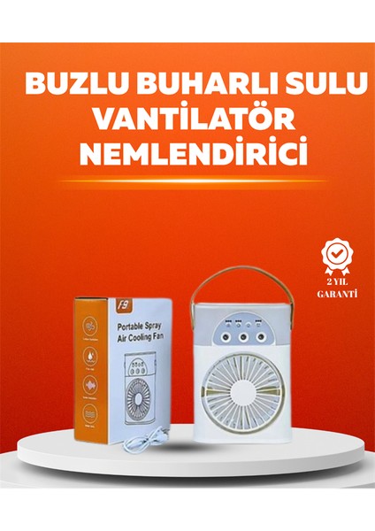 Allzey Mini USB Klima Fan | 3 Kademeli Spreyli Hava Soğutucu, Taşınabilir