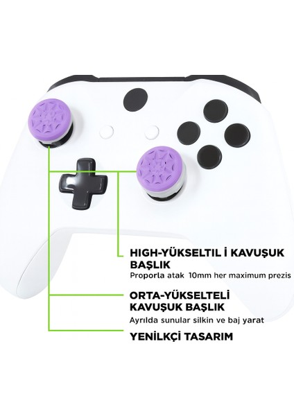 Kontrolfreek Fps Freek Galaxy Performance Thumbsticks – Xbox One & Series X/s Uyumlu – 1 Yüksek + 1 Orta Yükseltili Analog Başlık fiyatları