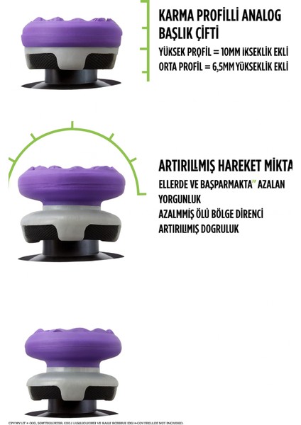 Kontrolfreek Fps Freek Galaxy Performance Thumbsticks – Xbox One & Series X/s Uyumlu – 1 Yüksek + 1 Orta Yükseltili Analog Başlık modelleri