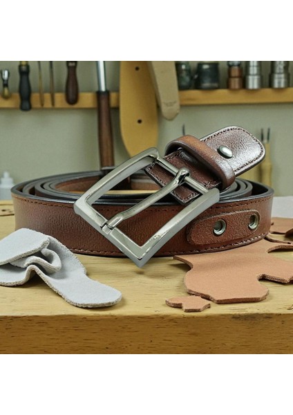 Kemer Tokası 3,5 cm Nikel Renk 1 Adet (Leathercraft, Deri Hobi)