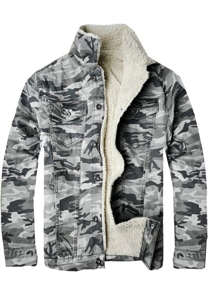 R.lion Slim Fit Kürklü Kot Mont Premium Denim Açık Kamuflaj fiyatları