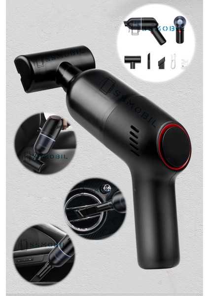 Kablosuz El Süpürgesi, 120W Güç, 2000MAH, Ev ve Araç Temizliği Için Ideal