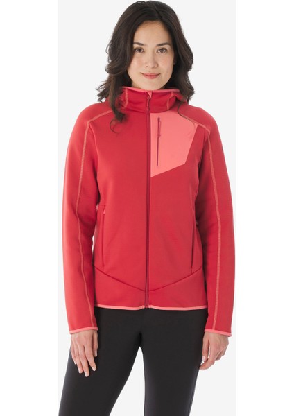 Quechua Kadın Outdoor Polar Mont - Kırmızı - MH500