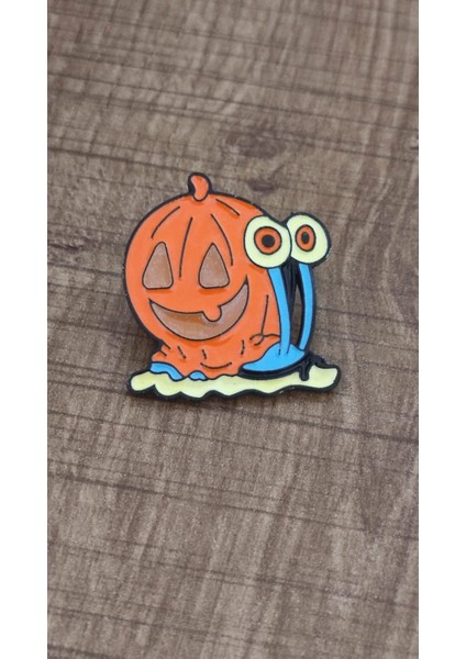 Halloween Salyangoz Gary Rozet. Spongebob Rozet, Sünger Bob Rozet. Kadın Broş, Pin.