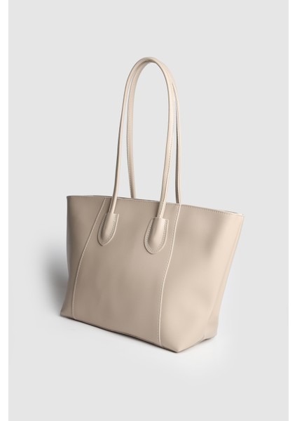 Lagraccio Paris Kadın Mors Büyük Boy Omuz Çantası Vizon