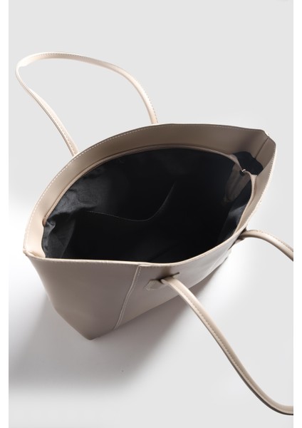 Lagraccio Paris Kadın Mors Büyük Boy Omuz Çantası Vizon modelleri