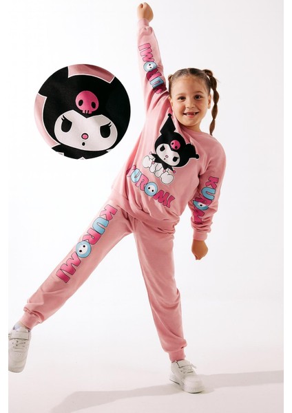 Kız Çocuk Alt Üst Eşofman TAKIMI-PEMBE-57055 fırsatları