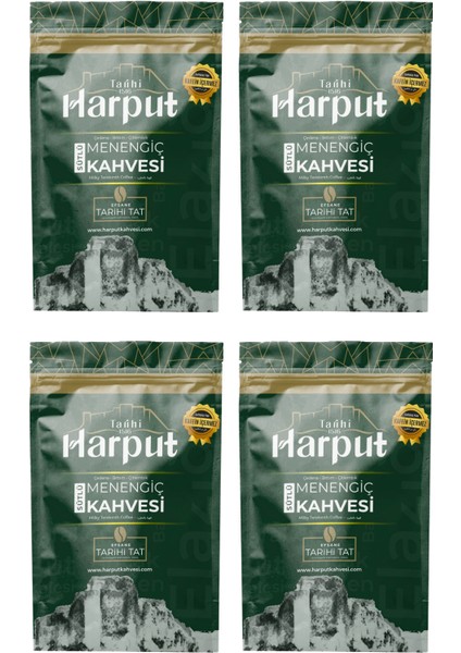 Tarihi Harput Menengiç Kahvesi 4x 200 gr | Doğal ve Kafeinsiz | Glutensiz & Katkısız Hediyelik Paket