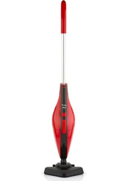 800 W Kırmızı Dikey Süpürge, Güçlü Temizlik ve Şık Tasarım