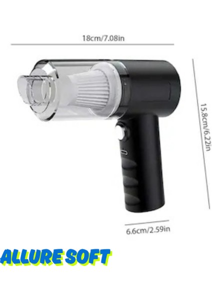 3'ü 1 Arada Taşınabilir Güçlü Araba Temizleme Cihazı