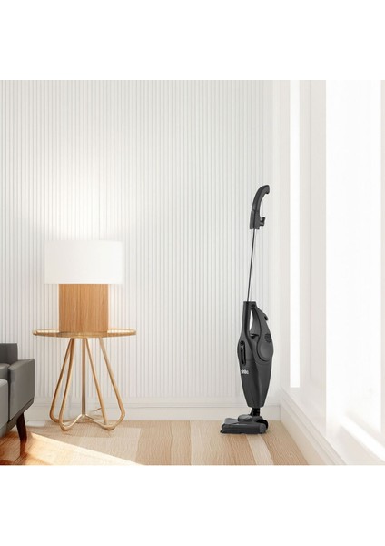 Dikey Elektrikli Süpürge, Güçlü ve Hafif, Siyah Renkli