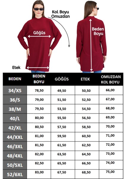 Tesettür Extra Uzun Tunik -Bordo indirimleri