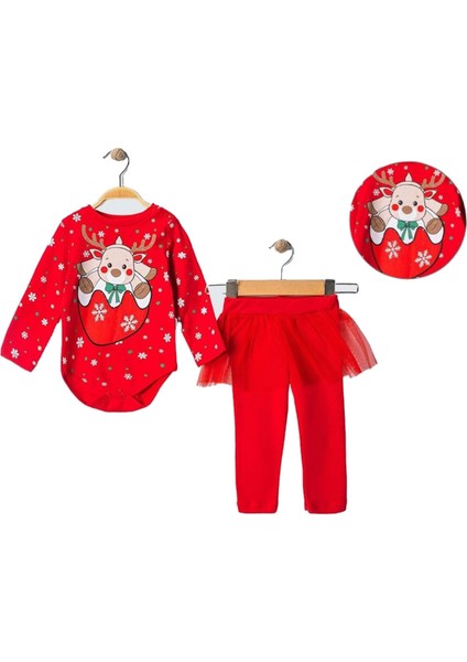 Kız Bebek Takım Taytlı Badili Noellik