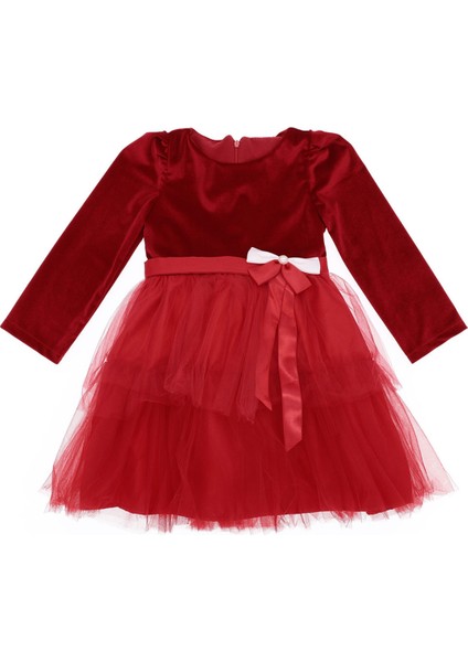 Kız Çocuk Elbise Kadife Kumaş , Noellik Elbise fiyatları