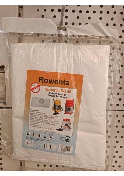 Rowenta Rb 50 Toz Torbası 5 Adet, Temiz ve Güçlü Temizlik Için Uyumludur