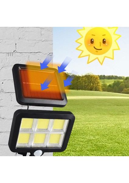120 Cob LED Solar Panelli 3 Modlu Duvar Lambası MZ-302 fiyatları