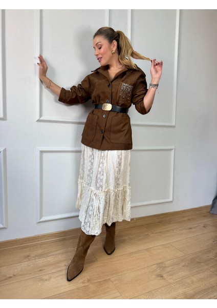 Taba Cep Taşlı Ceket