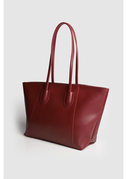 Lagraccio Paris Kadın Mors Büyük Boy Omuz Çantası Bordo modelleri