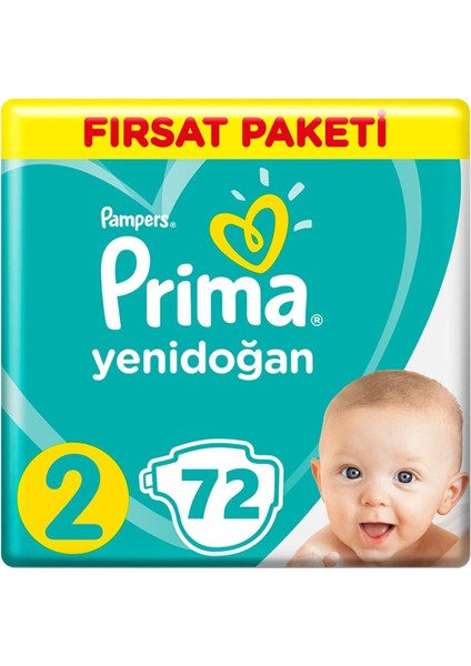 Prima Bebek Bezi Aktif Bebek 2 Beden 72 Adet Fırsat Paketi
