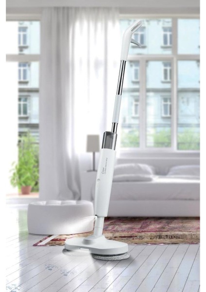 Kablosuz Şarjlı Elektrikli Yüzey Temizleyici Mop Beyaz modelleri