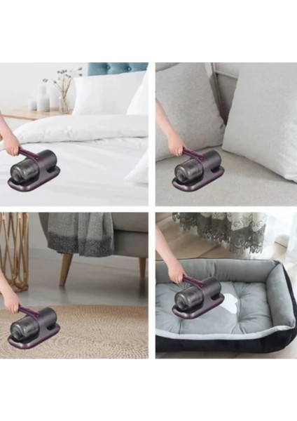 Kablosuz 100W Şarjlı Yatak Süpürgesi Uv Işıklı Toz Alma Cihazı