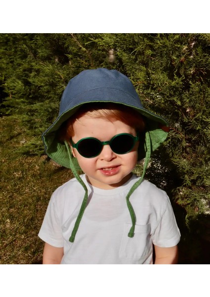 Çift Taraflı Bucket Çocuk Şapka Uv Güneş Korumalı