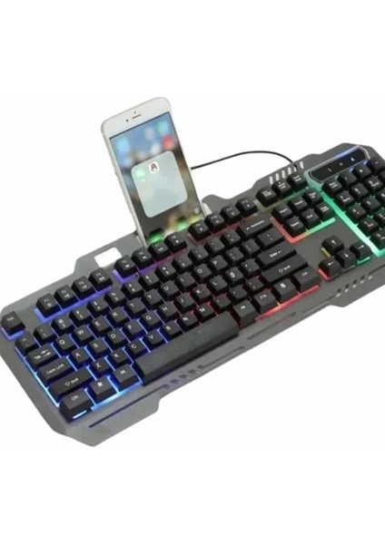 Allzey Işıklı Oyuncu Q Klavye Mouse Seti Siyah Gaming Oyuncu Klavye fırsatları