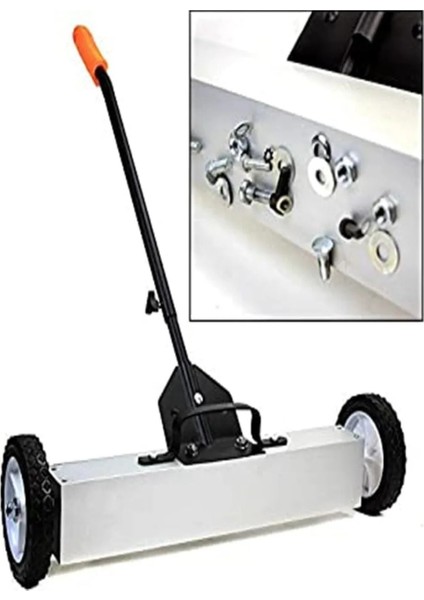 Manyetik Metal Toplayıcı, Tekerlekli, Sanayi Tipi, N35 Güçlü Mıknatıs modelleri