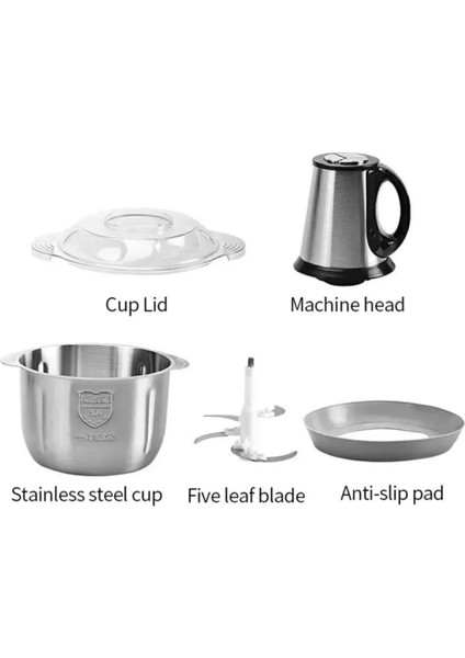 5l Elektrikli Mutfak Robotu, Paslanmaz Çelik, Sebze Dilimleme ve Karıştırma Özellikli