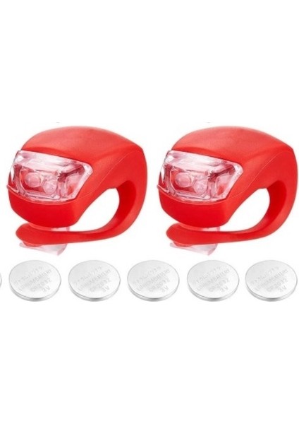 2'li LED Bisiklet Lambası Ön ve Arka Için Aydınlatma Seti 3 Modlu Çakarlı Işık